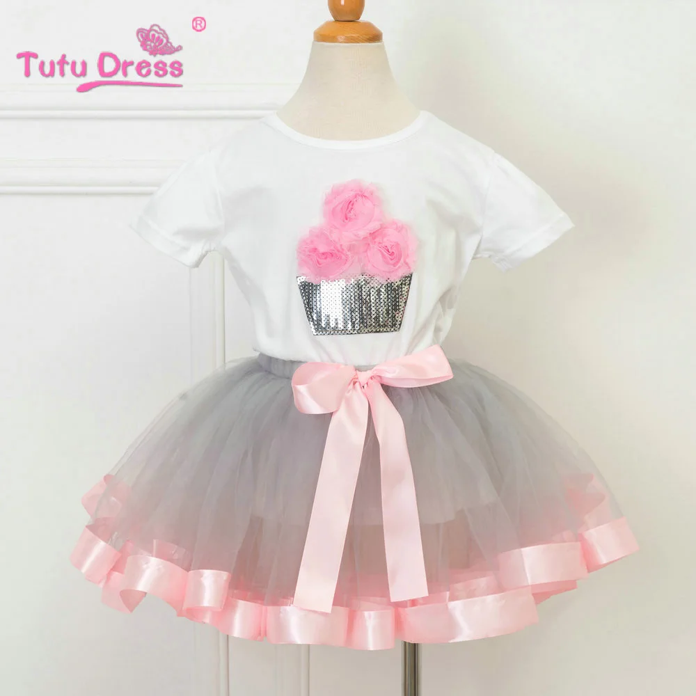 2018 модные летние комплекты одежды для детей изысканные наряды девочек хлопковые топы с короткими рукавами и