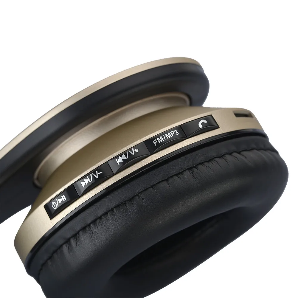 Andoer складные беспроводные Bluetooth наушники спортивные стерео BT 4,1 EDR гарнитура игровая MP3 FM радио наушники 3,5 мм для телефонов