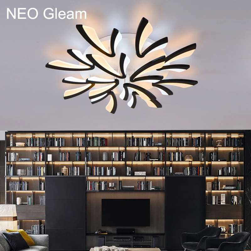 NEO gleam акрил толщиной современный LED Потолочная люстра светильники для гостиной спальня столовой дома люстры лампы светильники