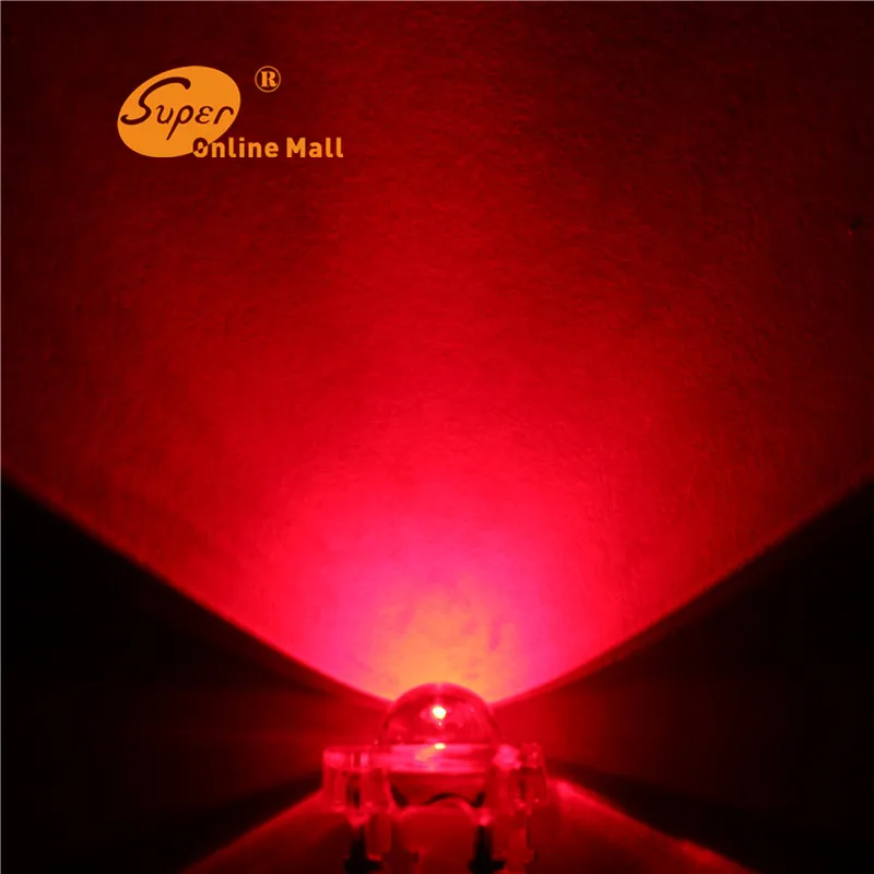 100 шт. 5 мм Пиранья Супер Потока ОБЩИЙ Катод RGB Купол прозрачный Светодиодов