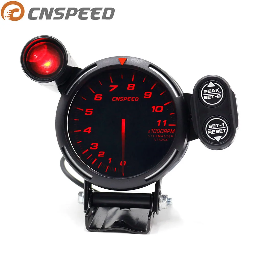 CNSPEED 12 в 80 мм Авто Тахометр Датчик шаговый двигатель 0 11000 об./мин. метр Красный