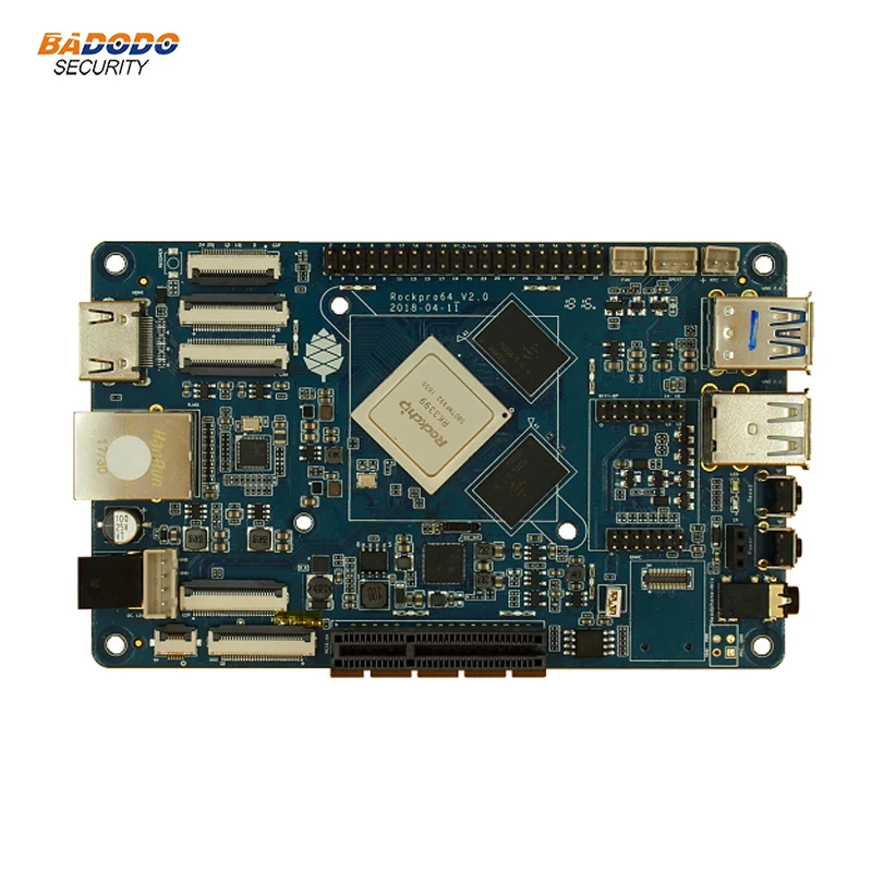 ROCKPro64 PINE64 четырехъядерный + 2 Гб LPDDR4 eMMC слот android 7 1 Linux Debian макетная плата