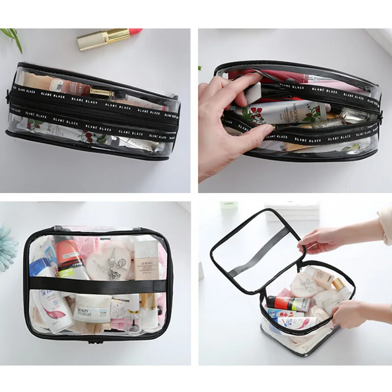 Дорожные прозрачные косметички из ПВХ для женщин и мужчин сумки на молнии