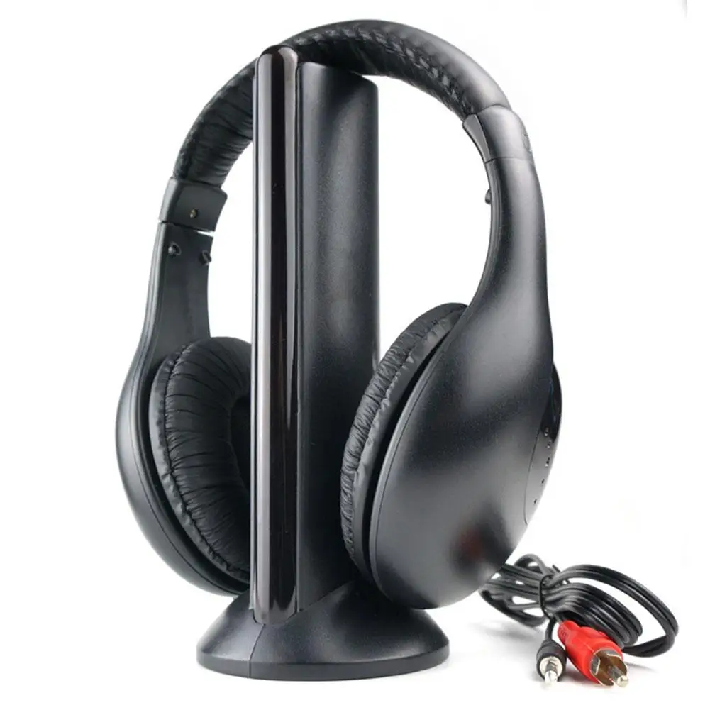 5 в 1 Hi-Fi FM радио проводные наушники гарнитуры для ТВ DVD MP3 CD MP4 PC наушники