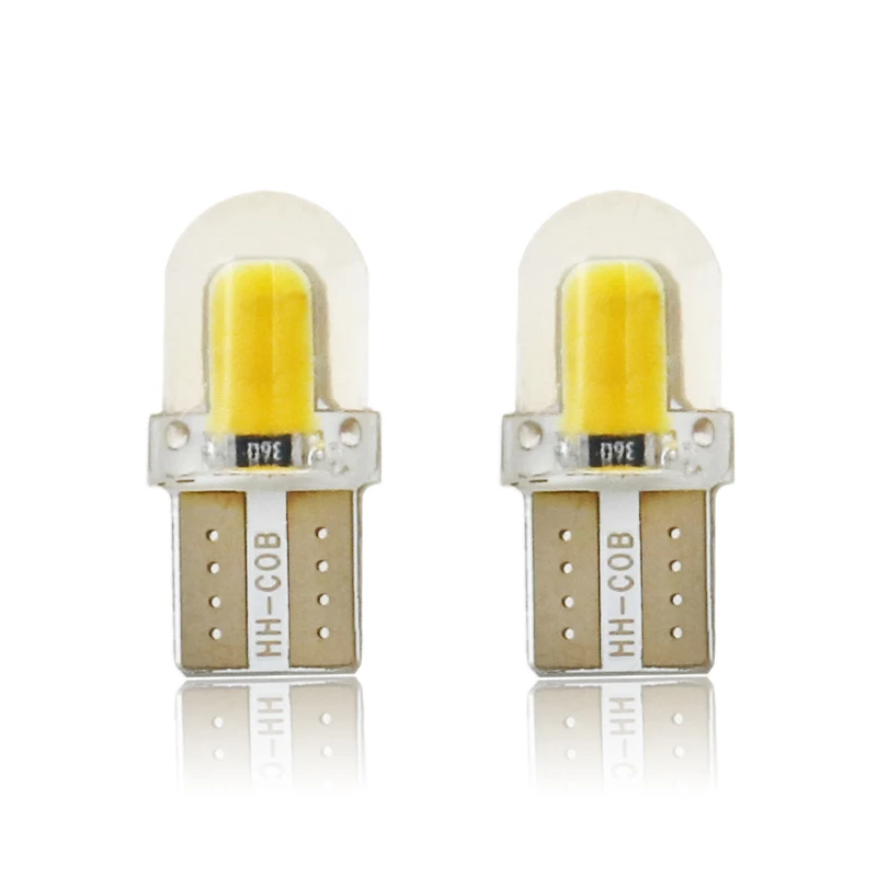 100 шт./лот светодиодный W5W T10 194 12V COB 8SMD силиконовый Стоянкы Автомобилей автомобиля