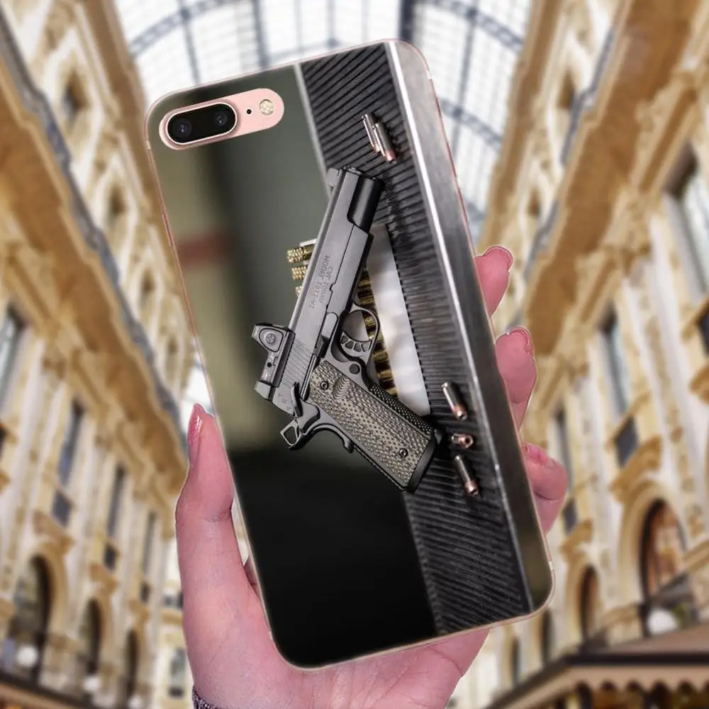 Красочный стиль Спрингфилд пистолет для Apple iPhone 4 4S 5 5C 5S SE 6 6S 7 8 Plus X XS Max XR |