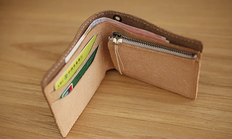 LAN Бесплатная доставка мужской кожаный кошелек ручной работы короткий маленький