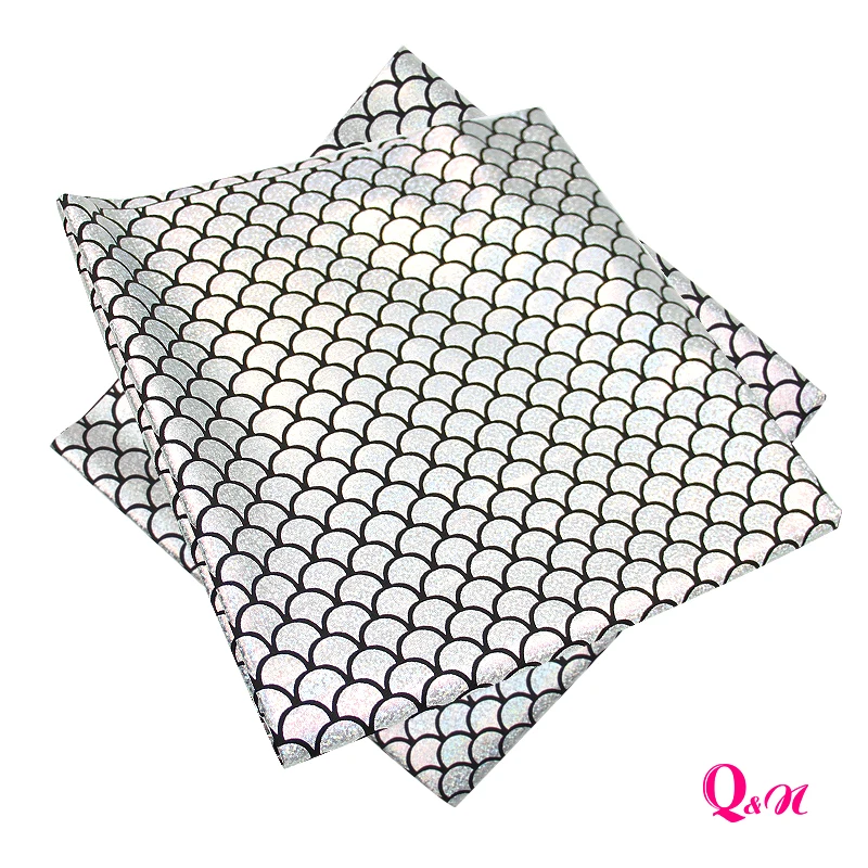Q&ampN 50*145 cm Fish scales Synthetic Hologram Spandex fabric for Sewing DIY Craft Decorative Garment Knot Bow Bags | Дом и сад