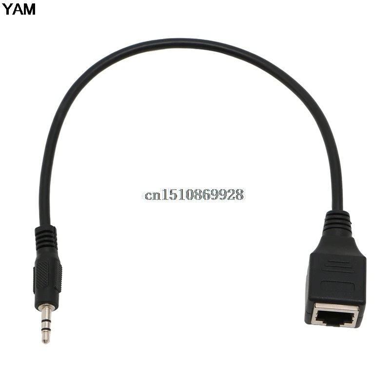 3 5 мм 1/8 дюйма Штекерный аудиокабель к разъему RJ45 Ethernet адаптеру|cable rj45|cable jack male