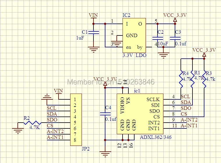 10 шт. WS16 цифровой SPI ADXL362 3 оси 100 Гц MEMS акселерометр датчик ускорения для разъема