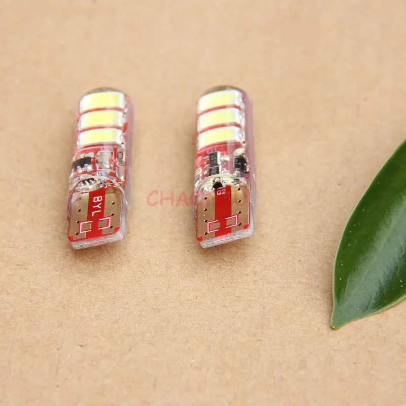 

100pcs Waterproof T10 led bulb W5W 5630 6Led Car Led Light CANBUS 6SMD 5730 t10 silicone w5w Turn light Reverse License