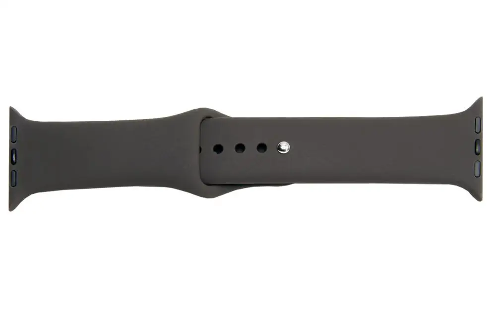 gray Мягкий силиконовый браслет спортивный ремешок для Apple Watch группа 44 мм 40 мм серия 5 4 3 2 1 браслет для iwatch 42 мм 38 мм аксессуары - Цвет ремешка: gray