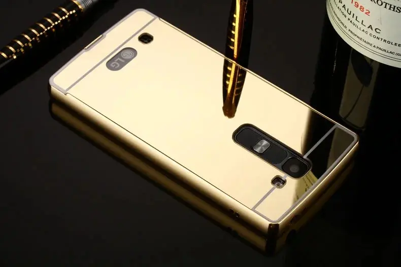 Для LG Spirit Case Покрытие Зеркало Алюминий Металл Бампер PC Задняя Крышка SPIRIT 4G LTE H420 H422