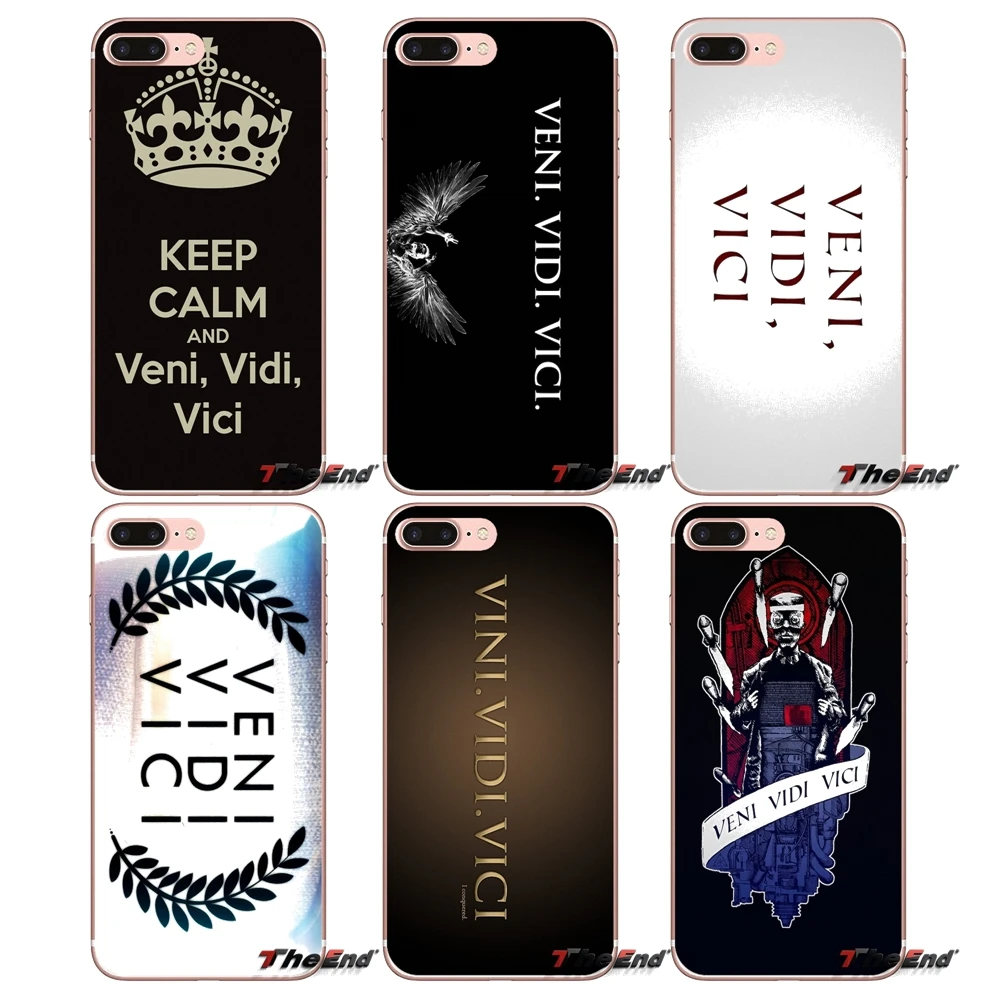 Для iPhone X 4 4S 5 5S 5C SE 6 6S 7 8 Plus Samsung Galaxy J1 J3 J5 J7 A3 A5 2016 2017 Veni Vidi Vici I Come saw conqure Case|case me|case plusfor