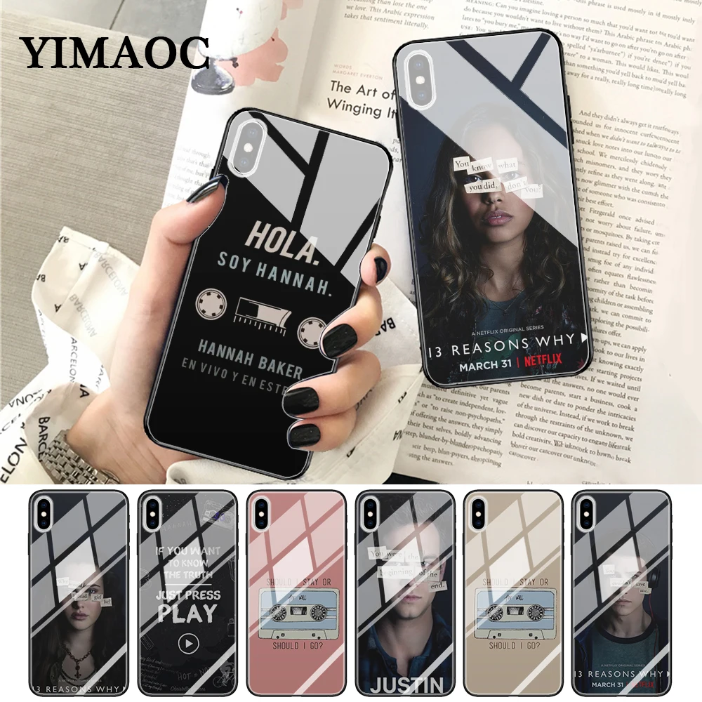 YIMAOC 13 причин почему новый дизайн стеклянный чехол для телефона Apple iPhone XR X XS Max 6 6S 7 8