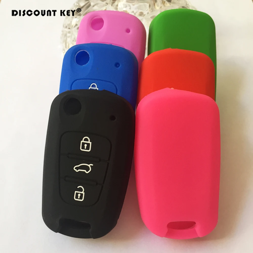 3 кнопки силиконовый чехол для ключа автомобиля Kia RIO K2 K5 Sportage Sorento hyundai i20 i30 i35 iX20