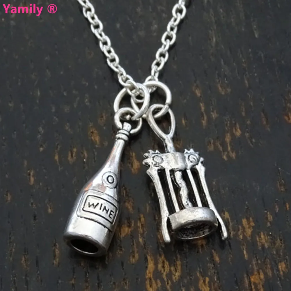 Yamily 12 шт./лот колье для вина ювелирные изделия штопор подвеска ожерелье подарок