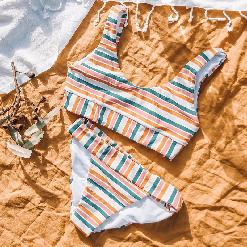 Bikinx, купальник-бандо на бретелях, женский,, пуш-ап, купальник для женщин, сексуальный купальник, полосатые стринги, бикини, летняя пляжная одежда для купания