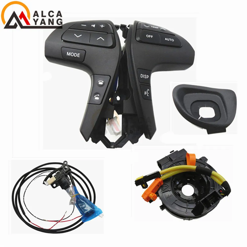 1 Set Black Черный цвет рулевое колесо аудио кнопка управления с Bluetooth 84250-0K020 для Toyota HIGHLANDER 84250-0E120 84250-0E220 круиз - Цвет: 1 Set Black
