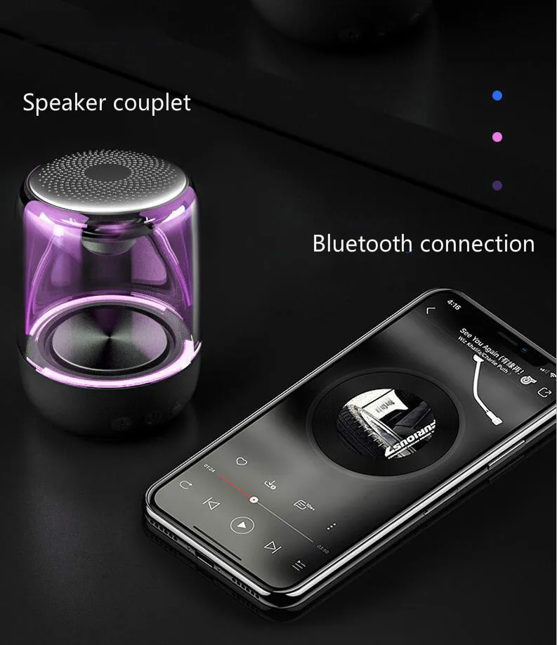 C7 Будильник беспроводной Bluetooth динамик с СВЕТОДИОДНЫЙ Цветной подсветкой Бестселлер Bluetooth динамик