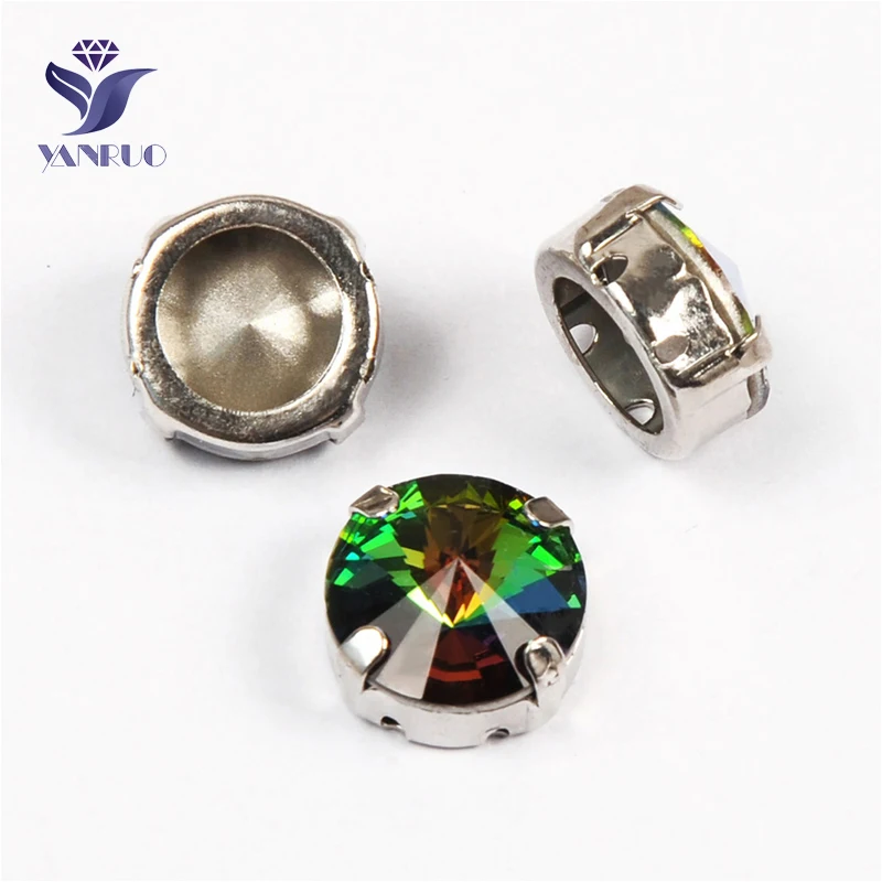 YANRUO 1122 All Sizes VM Rivoli Point Back Sew On Rhinestones Glass Strass Crystals Fancy Stones With Claw Setting | Дом и сад