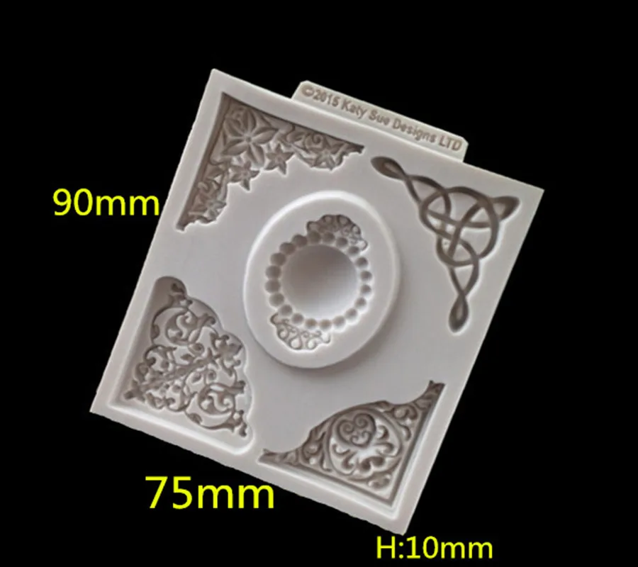 Декоративная силиконовая форма декоративные углы брошь в виде камеи для помадки