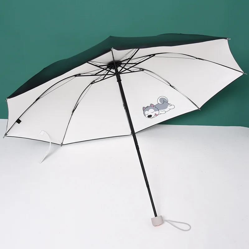 Снеговик ветростойкий складной зонтик от дождя для женщин портативный