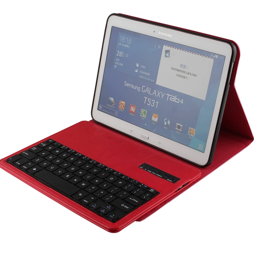 New Retro Business Removable Leather Wireless Bluetooth Keyboard Case Cover For Samsung Galaxy Tab 4 10.1 T530 T531 T535