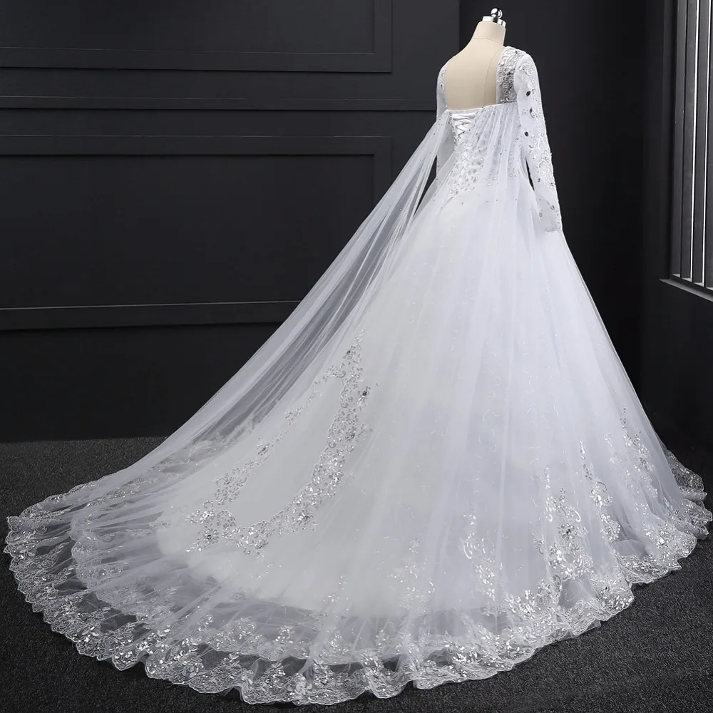Свадебное платье Vestido De Noiva Съемная длинная вуаль свадебные платья свадебное