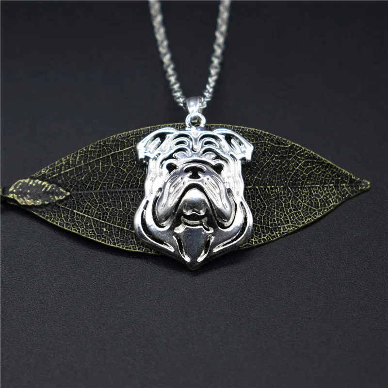 

Elfin Trendy English Bulldog Necklaces Gold Color Silver Color Dog Jewellery Bulldog Pendant Necklaces Women Men Jewellery