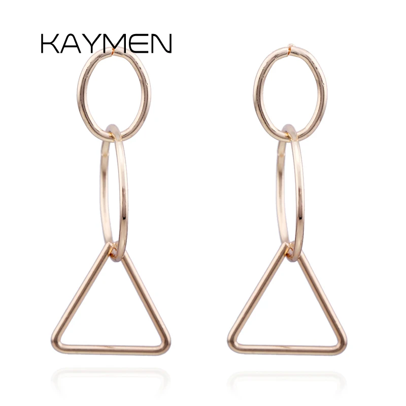 

Kaymen Fashion Simple Geometrical Style Cute Girls Drop Earrings for Women Party Jewelry Statement Dangle Earrigns EA-03324