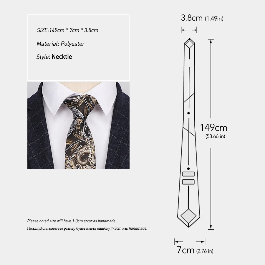 

IHGSNMB Men Tie New Fashion Classic Jacquard Necktie Casual Ties for Men Formal Cravat Wedding Gift Party Accessories Slim Ties