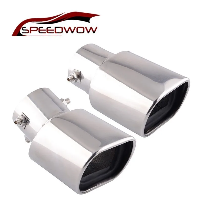 SPEEDWOW автомобильный Стайлинг из нержавеющей стали глушитель хвостовой трубы глушитель наконечник круглый наконечник хромированная отделка модифицированный Автомобильный задний хвост
