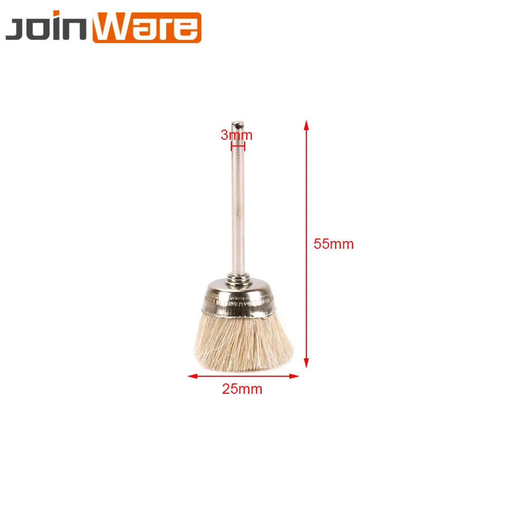 

50Pcs Wool Mini Polishing Brush 1'' 25mm 3mm Shank Diameter Rotary Tool For Polishing Jewlery Metal Jade High Quality