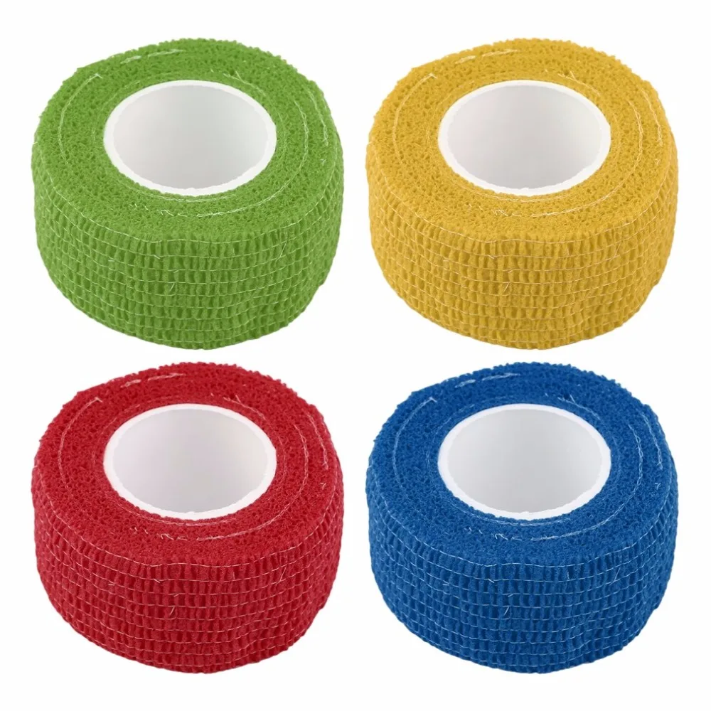 

New 2.5cm*4.5m Non Woven Fabric Self-Adhering Bandage Wraps Elastic Adhesive First Aid Tape Stretch Braces & Supports