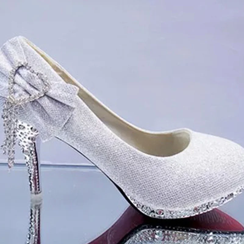 silver 7cm Новинка года; женская обувь для вечеринок; пикантные женские туфли-лодочки на высоком каблуке; женские свадебные туфли на тонком каблуке; стразы; туфли на высоком каблуке; YX722 - Цвет: silver 7cm