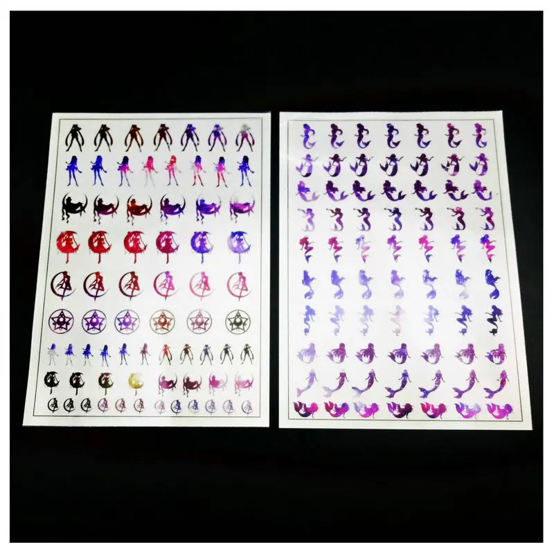 

2pcs Mix Transparent Black Mermaid Resin Craft DIY Jewelry Stuff Accessories Moon Girl Handmade Gradient Colorful Charms