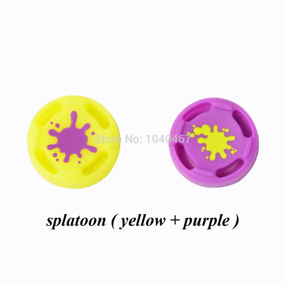 2pcs-splatoon 4 шт Силиконовые аналоговые ручки для большого пальца джойстик Pokeball cap s крышка палочки крышка кожа для пульта переключения для Kind NS JoyCon контроллер - Цвет: 2pcs-splatoon