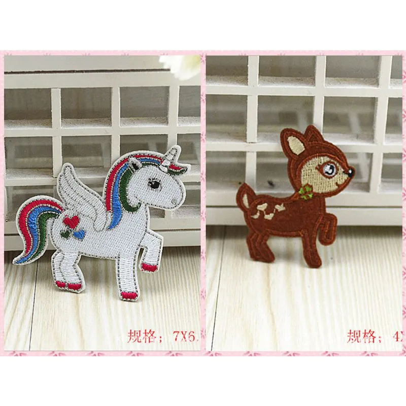 Бесплатная доставка наклейки с единорогом оленем Бэмби 20 шт./Лот термоклейкая