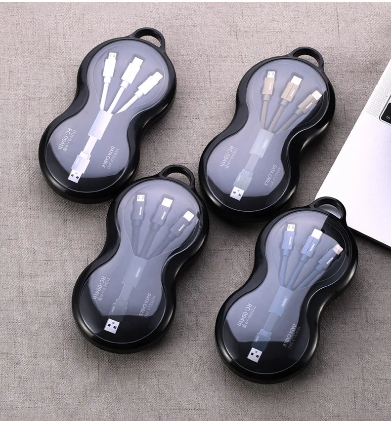 Remax USB кабель для iPhone XS Max XR X 8 7 6 5 зарядное устройство 3 в 1 Micro USB кабель для мобильного телефона usb type-c кабель
