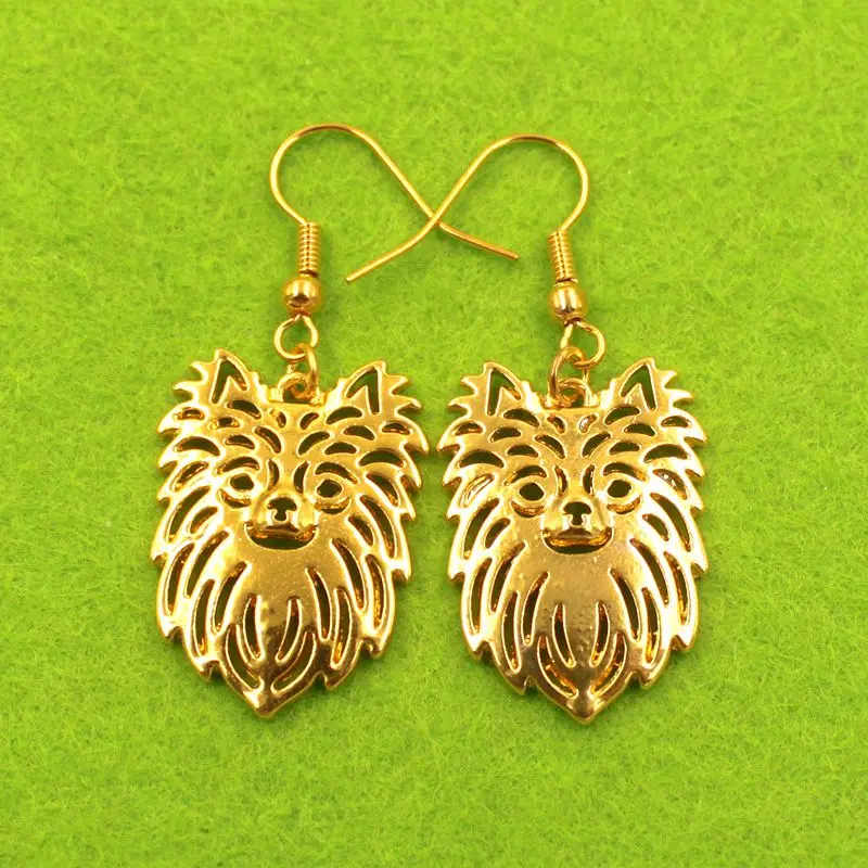 Милые серьги подвески в виде собаки чихуахуа милые забавные летние с золотой и