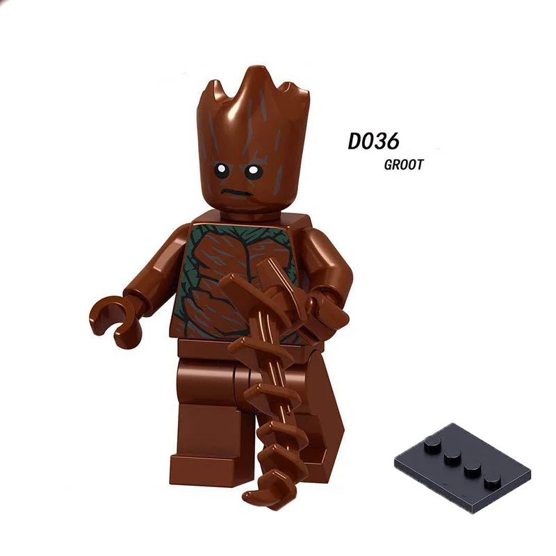D036 Танос капитан с принтами "Marvel", "Мстители", 4 завершающей блок Железный человек "Халк", "Человек-паук" Капитан Америка строительные блоки, игрушки для детей - Цвет: D036
