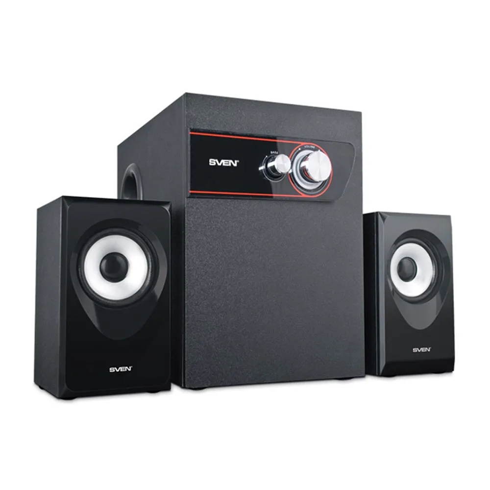 Колонки 2.1 ( с сабвуфером) AC MS 305 черный (40 Вт FM тюнер USB/SD дисплей ПДУ Bluetooth)|Колонки