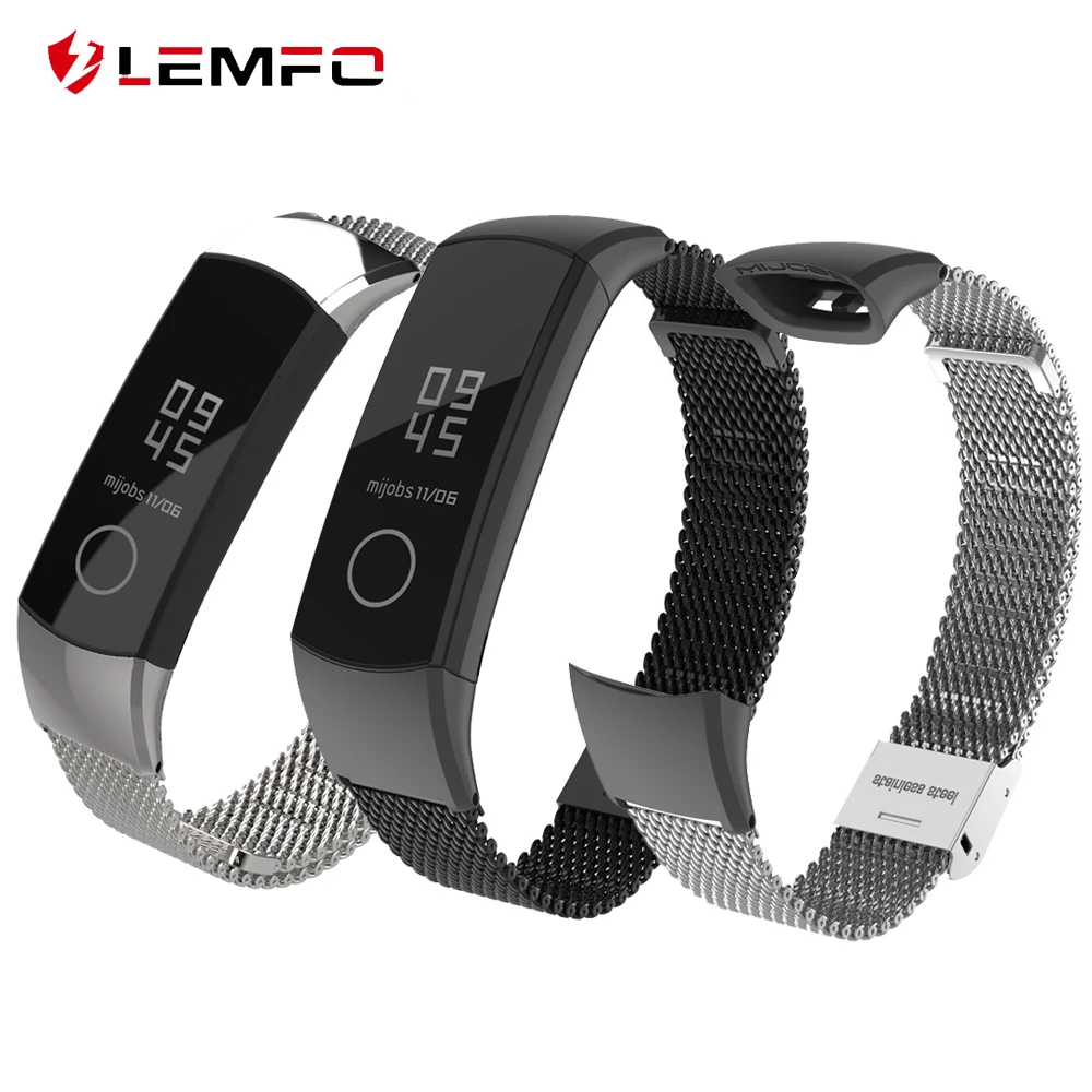 LEMFO Миланский металлический ремешок для huawei Honor Band 4 ремешок для часов браслет из нержавеющей стали смарт-Аксессуары