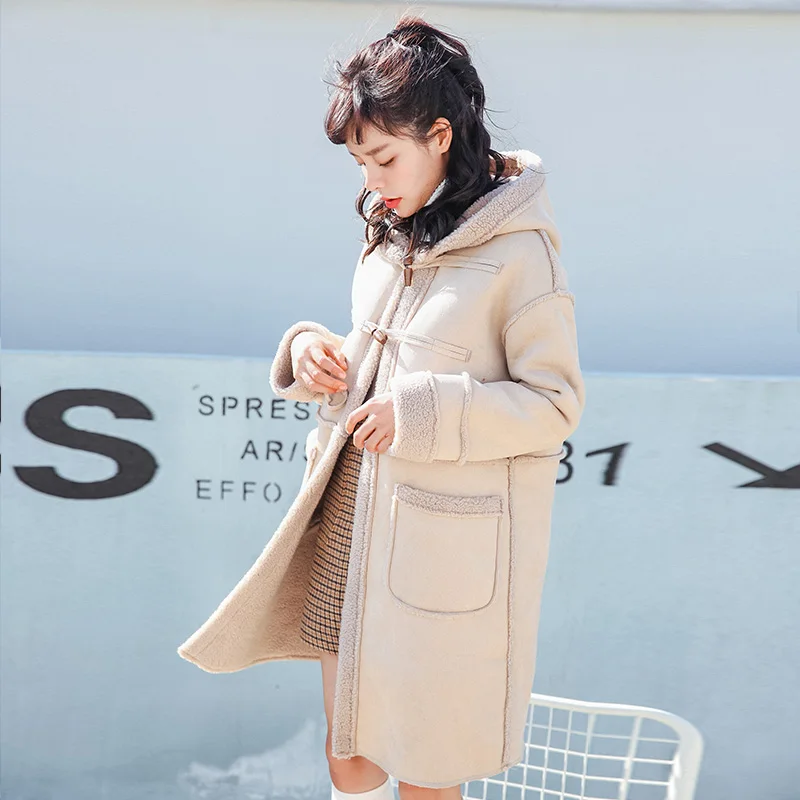 Свободные Повседневное Ladied пальто Зимняя длинная парка Милые бархат фланель