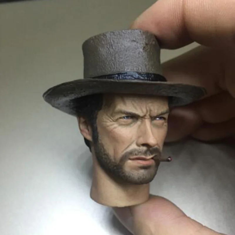 

1:6 Scale Asian Man Boy Head Sculpt with Cigaretes Hat Heads culpt Carving God of Gamblers Model Toys for 12'' Male Figure Body
