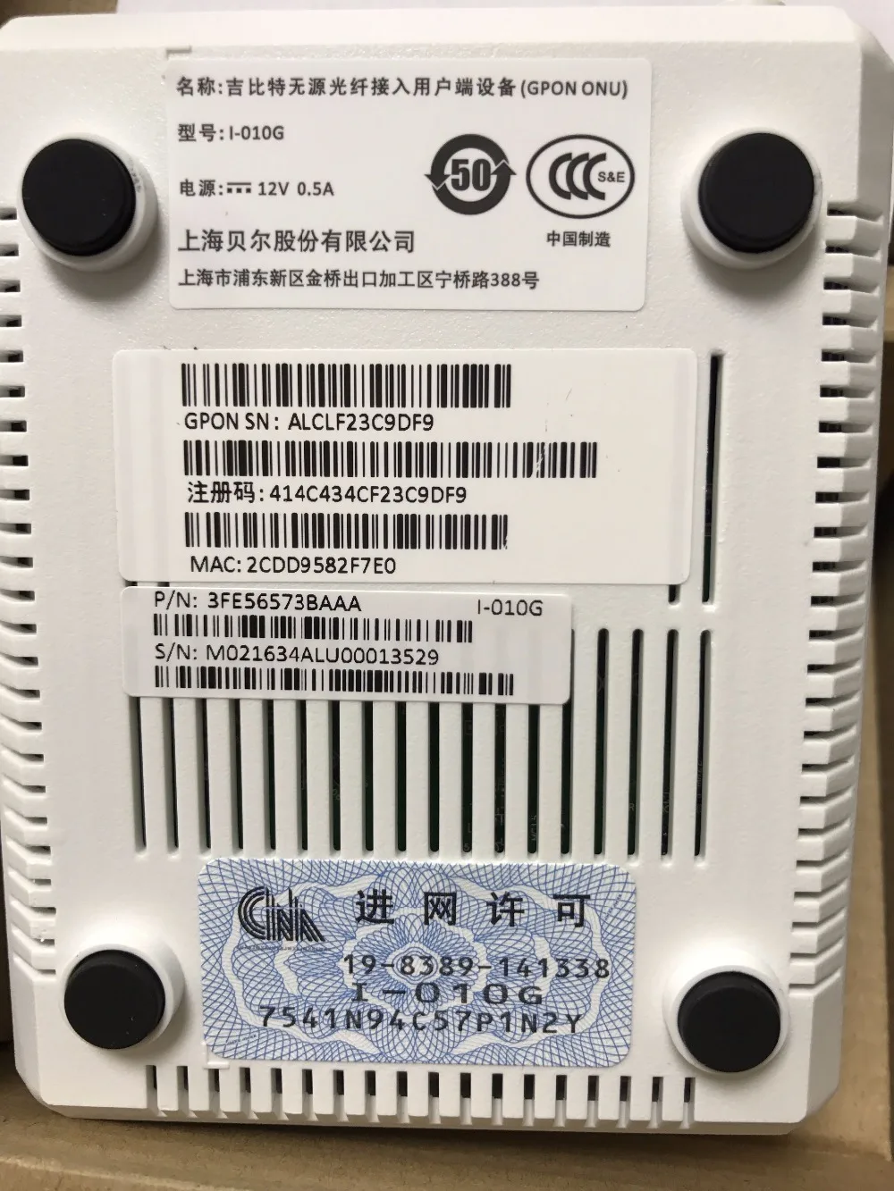 Распродажа i 010g Alcatel lucent GPON ОНУ 12 В 0.5a оптический сетевой терминал FTTH ont GE Порты и