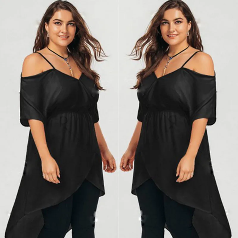 Женское летнее платье размера плюс Повседневное с коротким рукавом свободное