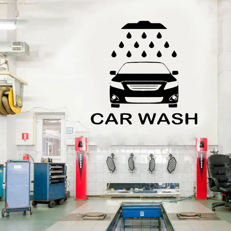 Виниловая Водонепроницаемая Настенная Наклейка для мытья автомобиля постер