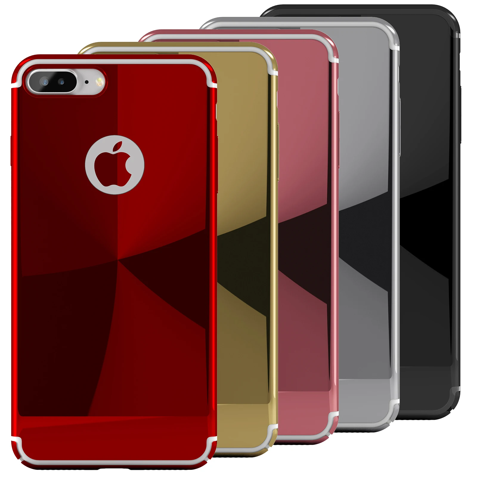 Чехол для iPhone 6 Bling Mirror Jet Black чехол Plus S Роскошные Чехлы прочное покрытие ПК логотип